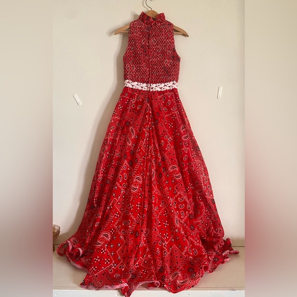 Vintage 1970’s Nancy’s Red Bandana Dress - Picture 3 of 7